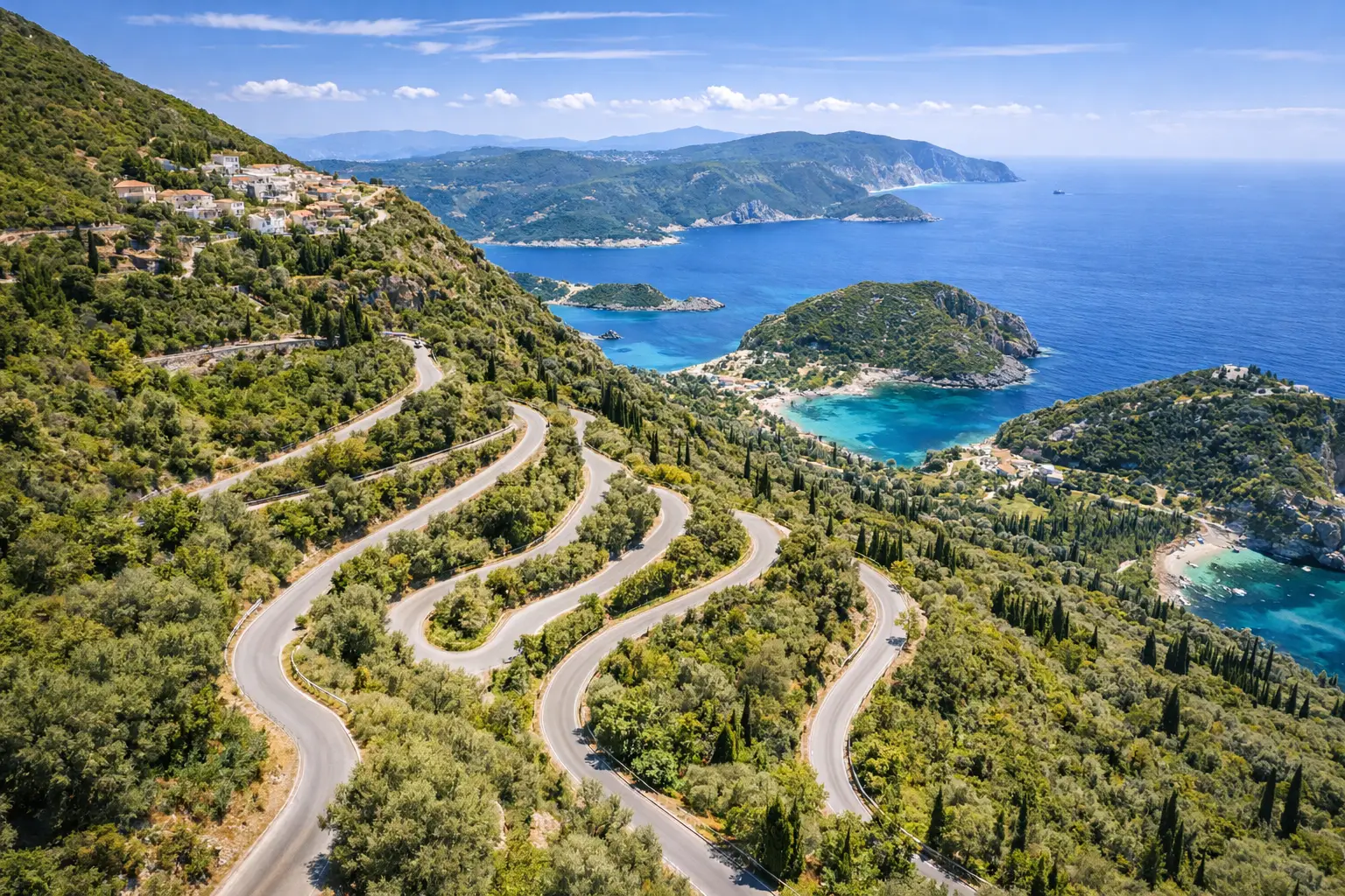 Bergstraße auf Korfu